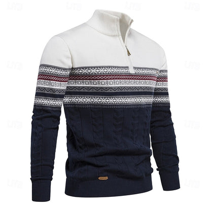 Heren Trui met Halve Rits en Slim Fit voor Elegant Comfort 4