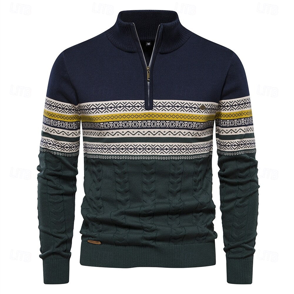 Heren Trui met Halve Rits en Slim Fit voor Elegant Comfort 6