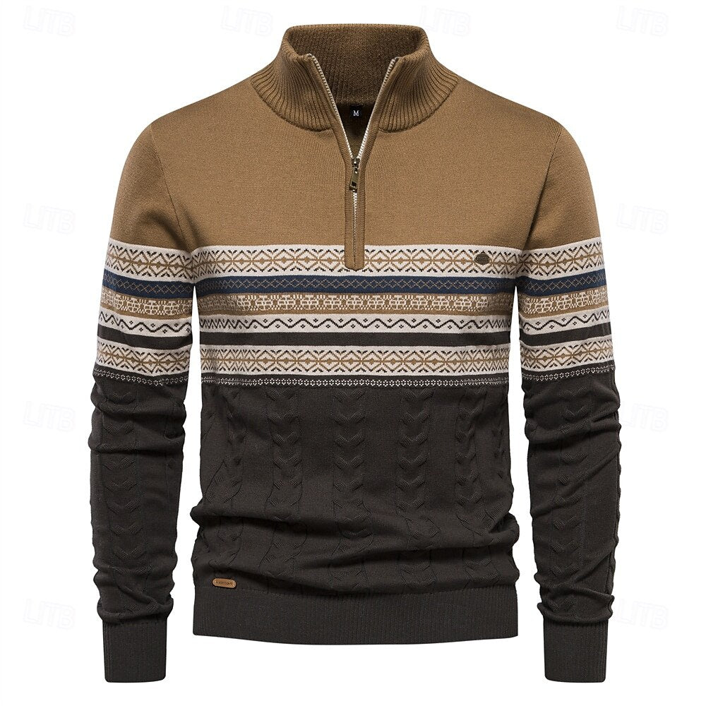 Heren Trui met Halve Rits en Slim Fit voor Elegant Comfort 8