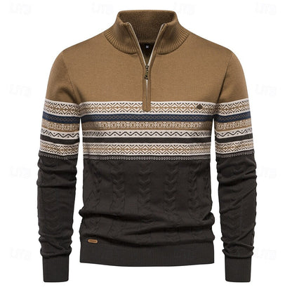 Heren Trui met Halve Rits en Slim Fit voor Elegant Comfort 8