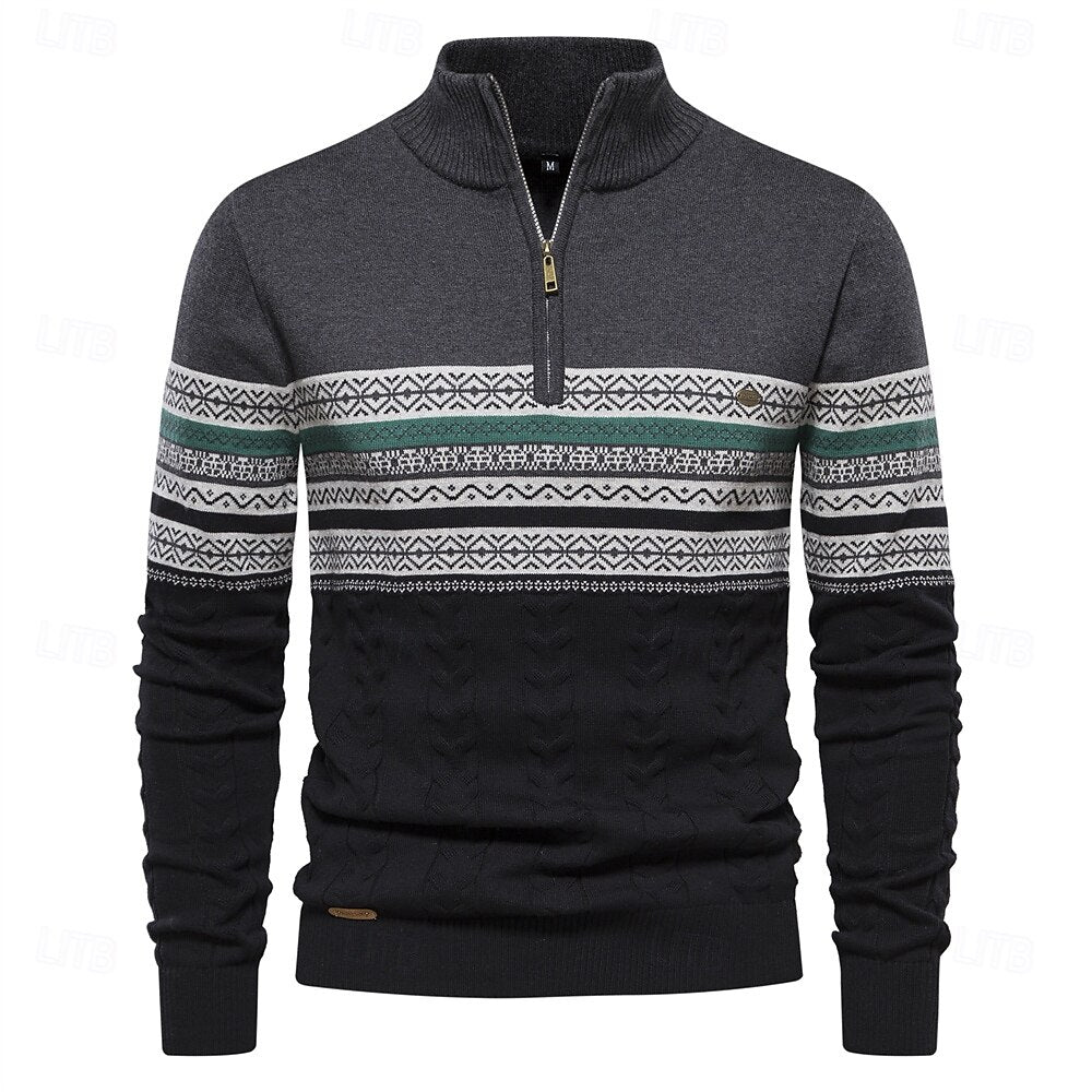 Heren Trui met Halve Rits en Slim Fit voor Elegant Comfort 9