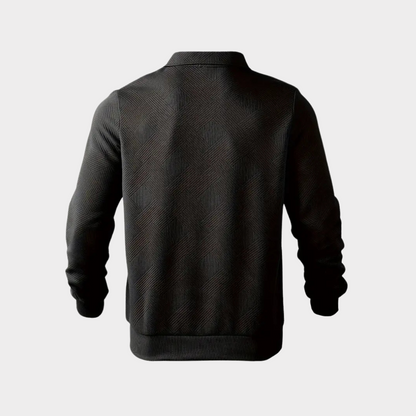 Heren Trui met Kwart Rits en Geometrische Print voor Comfortabele Pasvorm 5