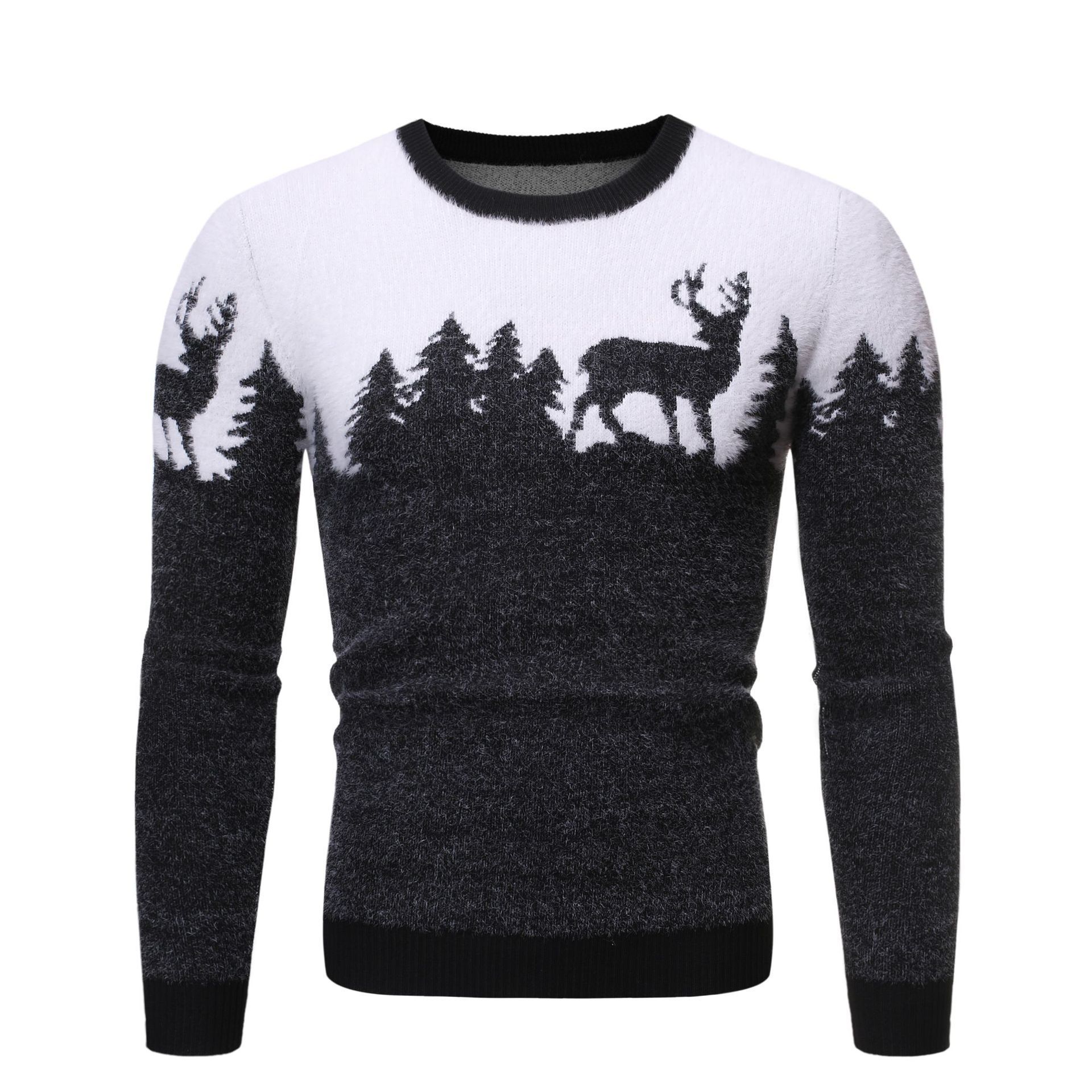 Heren Trui met Slim Fit en Ronde Hals voor Feestdagen 0