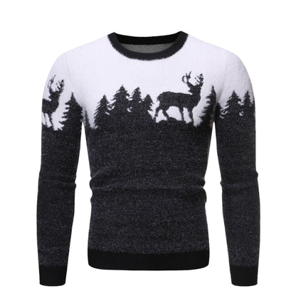 Heren Trui met Slim Fit en Ronde Hals voor Feestdagen 0