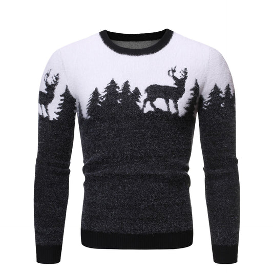 Heren Trui met Slim Fit en Ronde Hals voor Feestdagen 0