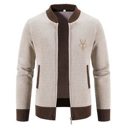 Heren Vest met Opstaande Kraag en Herticoon Beige