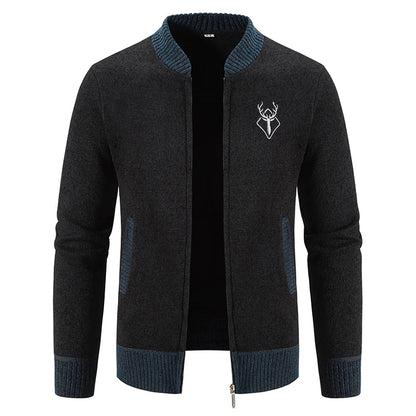 Heren Vest met Opstaande Kraag en Herticoon Zwart