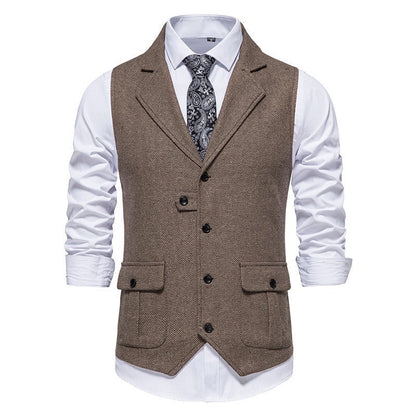 Heren Vest met Knoopsluiting en Vintage Uiterlijk voor Formele en Casual Outfits 0