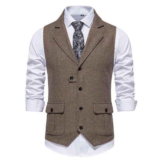 Heren Vest met Knoopsluiting en Vintage Uiterlijk voor Formele en Casual Outfits 0