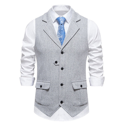 Heren Vest met Knoopsluiting en Vintage Uiterlijk voor Formele en Casual Outfits 1