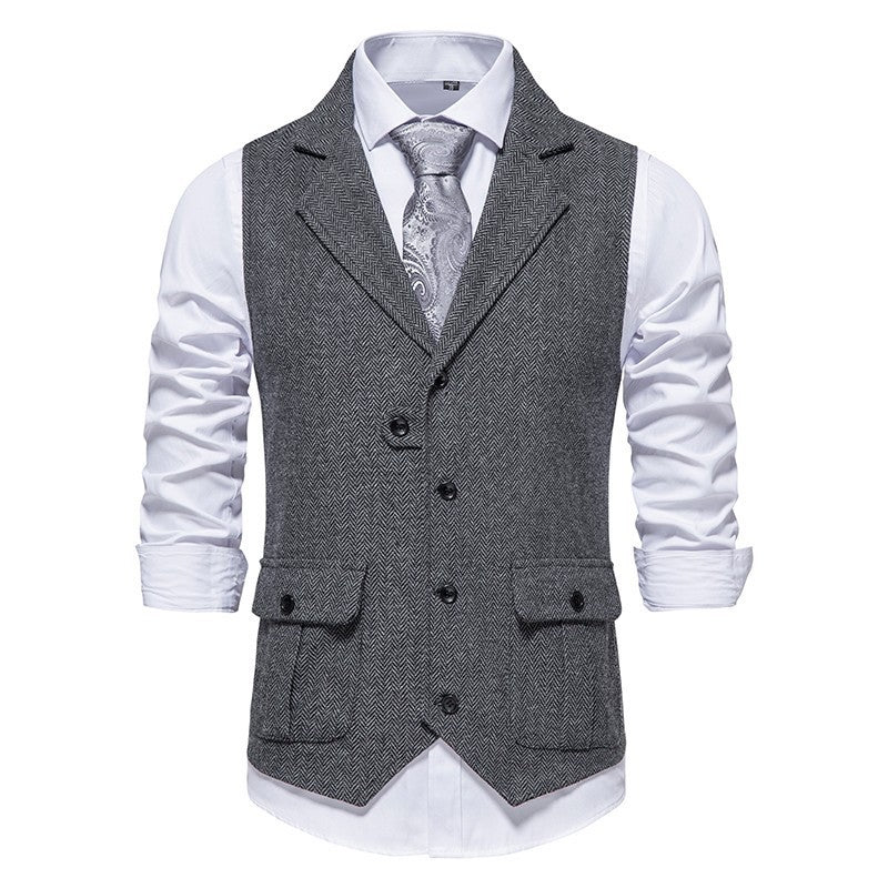 Heren Vest met Knoopsluiting en Vintage Uiterlijk voor Formele en Casual Outfits 3