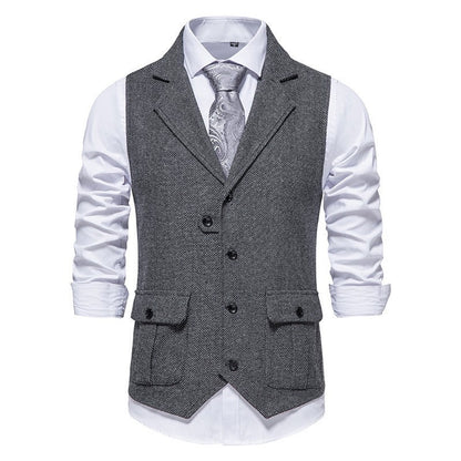 Heren Vest met Knoopsluiting en Vintage Uiterlijk voor Formele en Casual Outfits 3