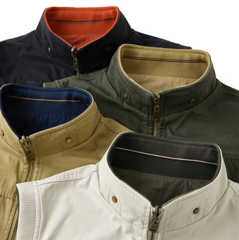 Heren Vest met Rits en Grote Utility Pockets 8