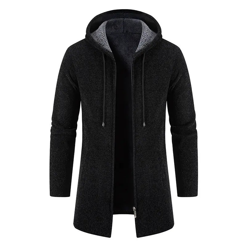 Heren Gebreid Cardigan Vest met Ritssluiting en Opstaande Kraag