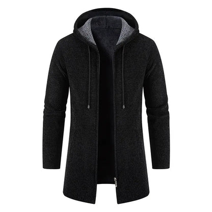 Heren Gebreid Cardigan Vest met Ritssluiting en Opstaande Kraag