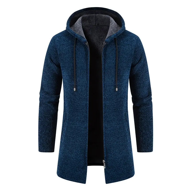 Heren Gebreid Cardigan Vest met Ritssluiting en Opstaande Kraag