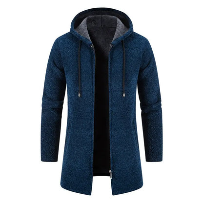 Heren Gebreid Cardigan Vest met Ritssluiting en Opstaande Kraag