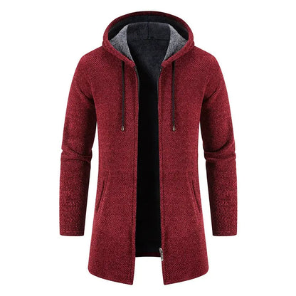 Heren Gebreid Cardigan Vest met Ritssluiting en Opstaande Kraag