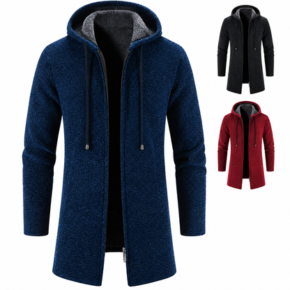 Heren Gebreid Cardigan Vest met Ritssluiting en Opstaande Kraag