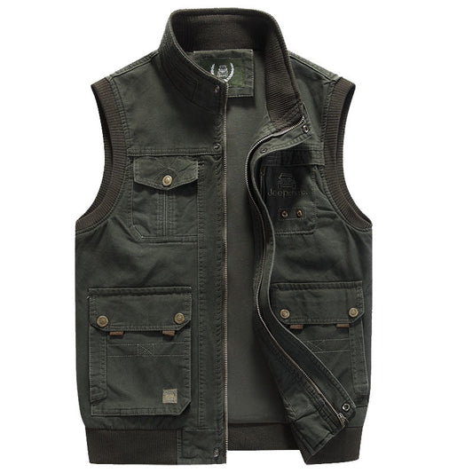 Heren Vest met Rits voor Outdoor Activiteiten met Meerdere Zakdetails 7