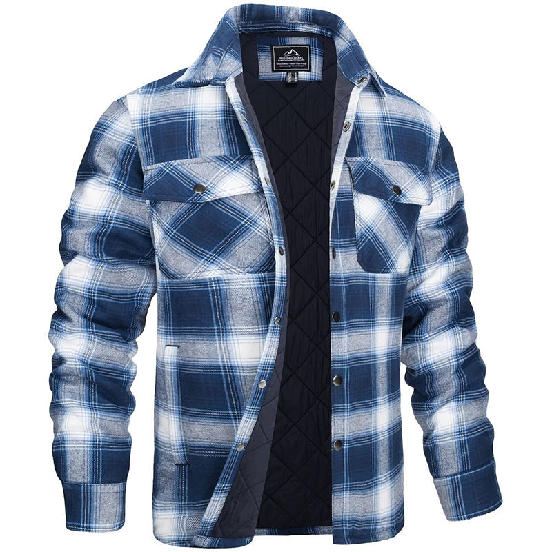Heren Vest met Ruitpatroon en Warme Stof 2