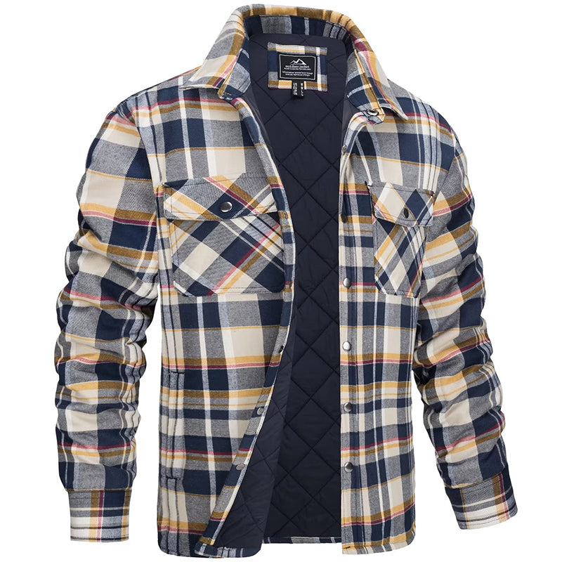 Heren Vest met Ruitpatroon en Warme Stof 3