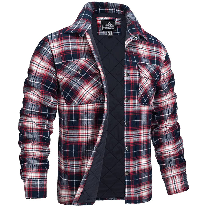Heren Vest met Ruitpatroon en Warme Stof 4
