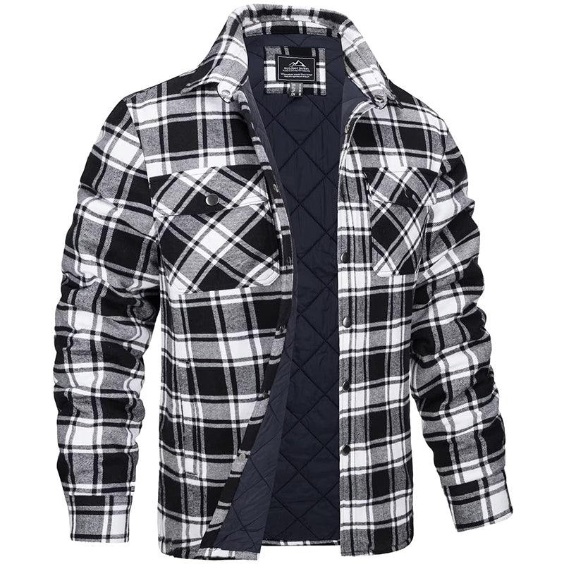 Heren Vest met Ruitpatroon en Warme Stof 5