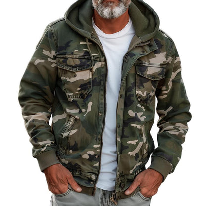Heren Vrachtjas met Camouflagepatroon en Praktische Kap 1