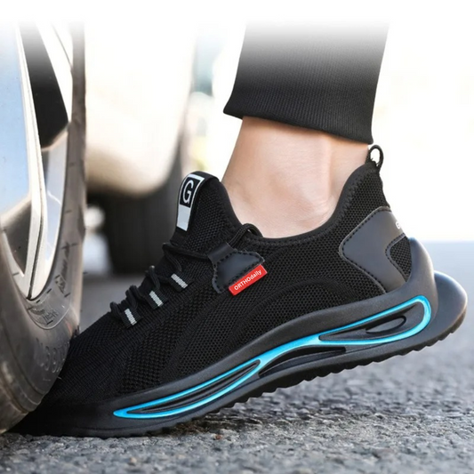 Heren Werkschoenen S3 met Stalen Neus en Antislip Zool 0