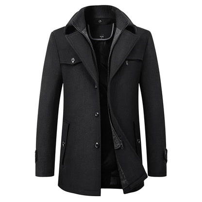 Heren Winterjack met Luxe Materialen en Verstelbare Rits 0