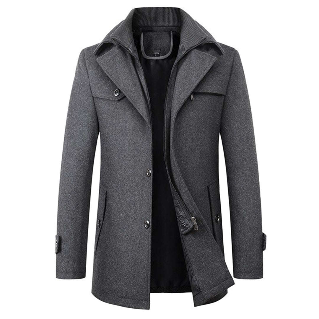 Heren Winterjack met Luxe Materialen en Verstelbare Rits 2
