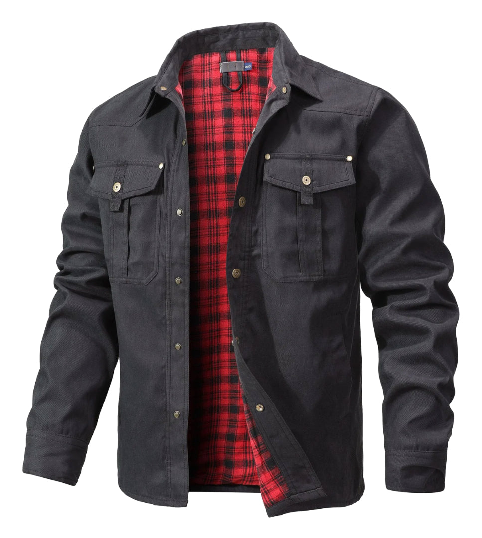 Heren Winterjack met Ruitpatroon en Comfortabele Pasvorm 1