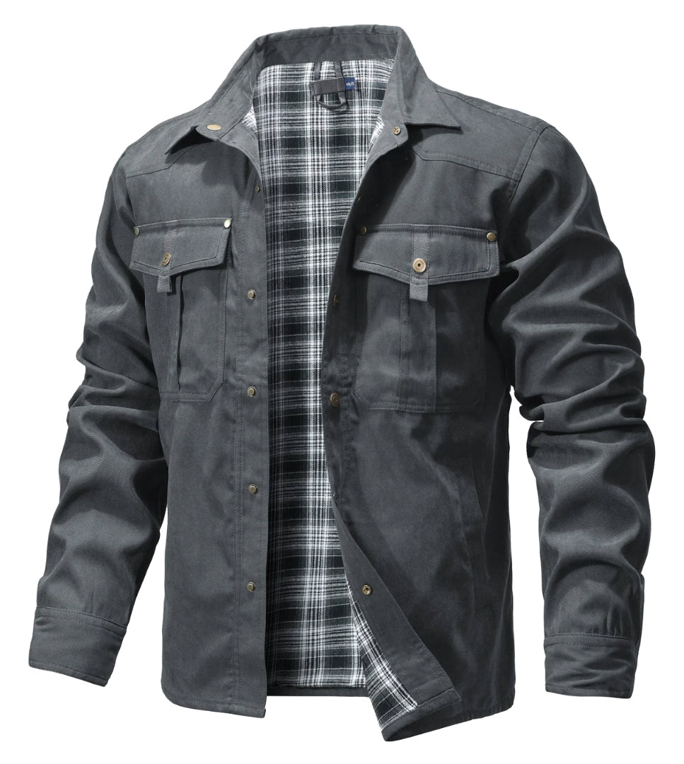 Heren Winterjack met Ruitpatroon en Comfortabele Pasvorm 7