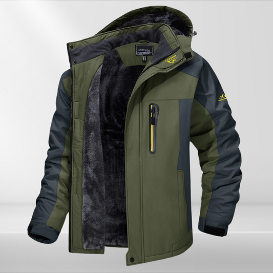 Heren Winterjack met Waterdichte Voering en Warm Fleece 0