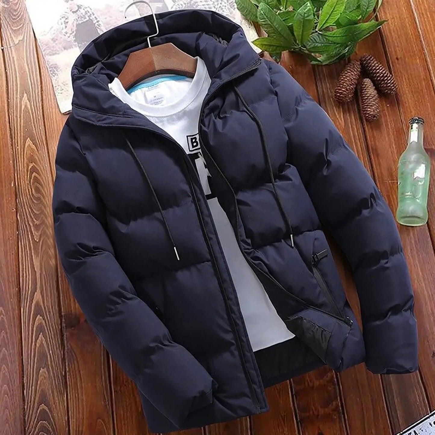 Heren Winterjas met Capuchon en Geïsoleerde Vulling 5