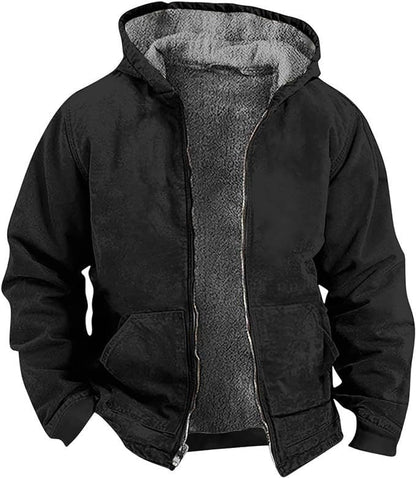 Heren Winterjas met Fleece Voering en Waterdichte Buitenlaag 0