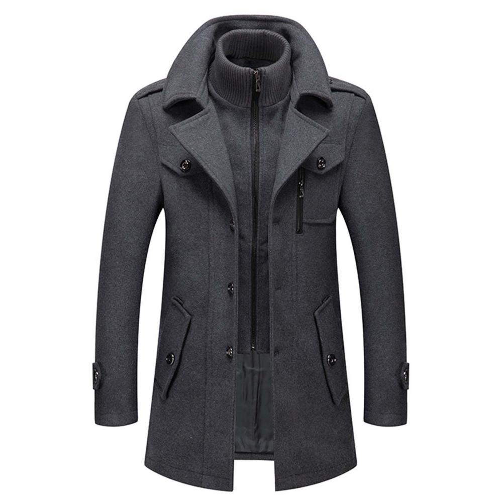 Heren Winterjas met Thermische Voering en Winddichte Kraag 6