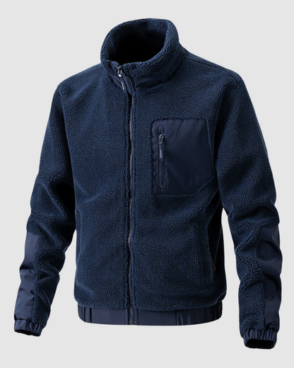Heren Winterjas van Fleece met Sportief Design en Comfortabele Pasvorm 1