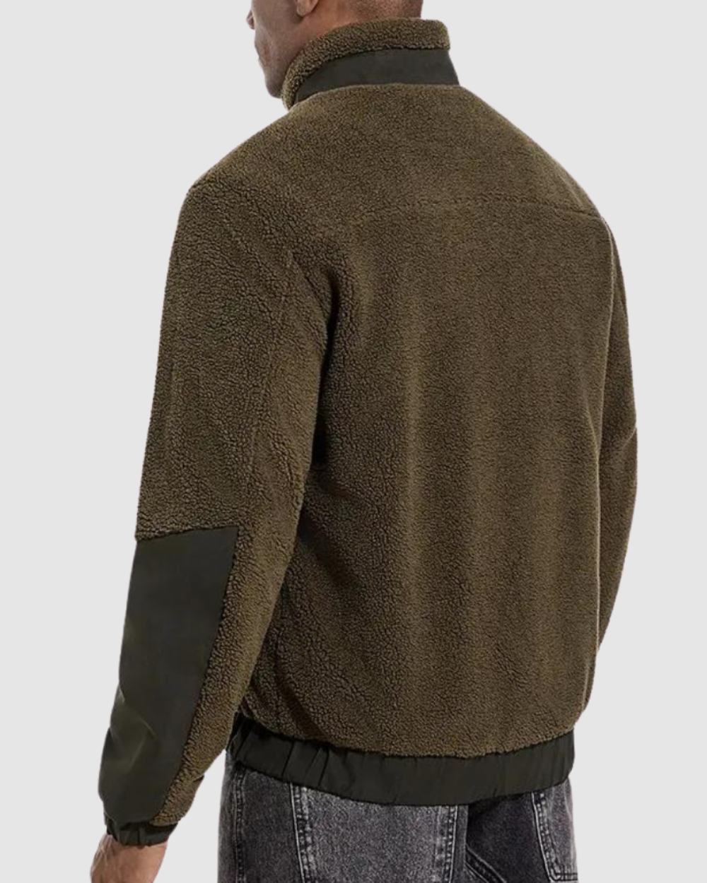 Heren Winterjas van Fleece met Sportief Design en Comfortabele Pasvorm 4