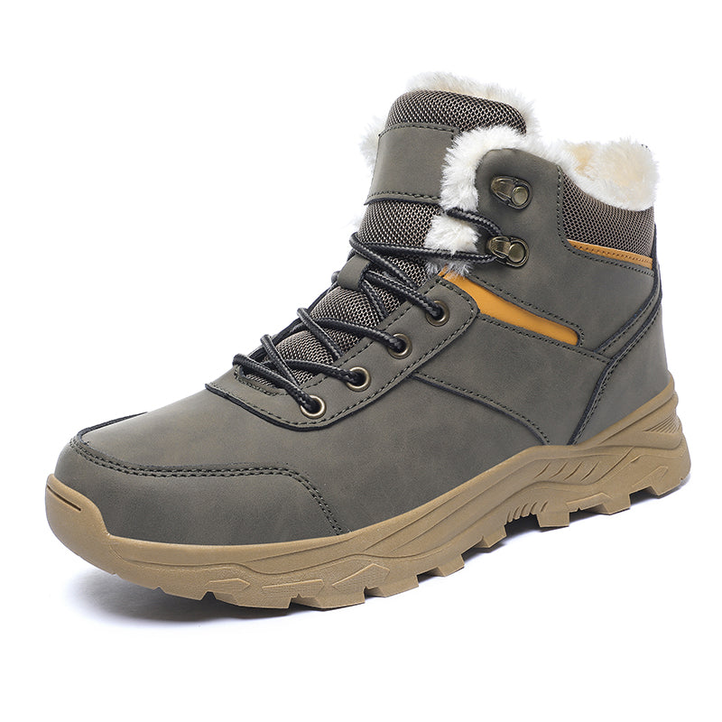 Heren Winterstiefels van Waterdicht Leer met Isolatie en Antislip Zool 0