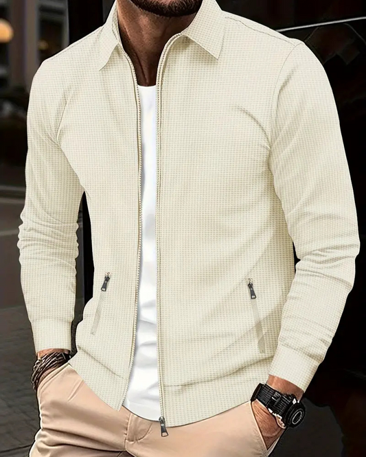 Heren Zomerjack met Minimalistisch Design en Ademend Comfort 0