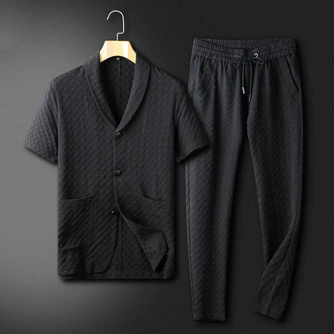 Heren Zomerset met Button-Down Overhemd en Joggers 4