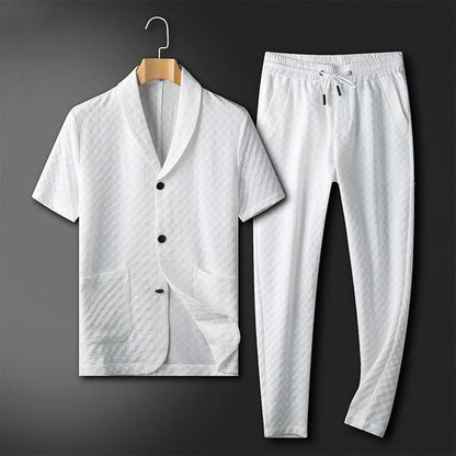 Heren Zomerset met Button-Down Overhemd en Joggers 7