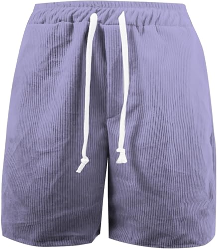 Heren Korte Broek van Corduroy met Stretch en Ribstructuur
