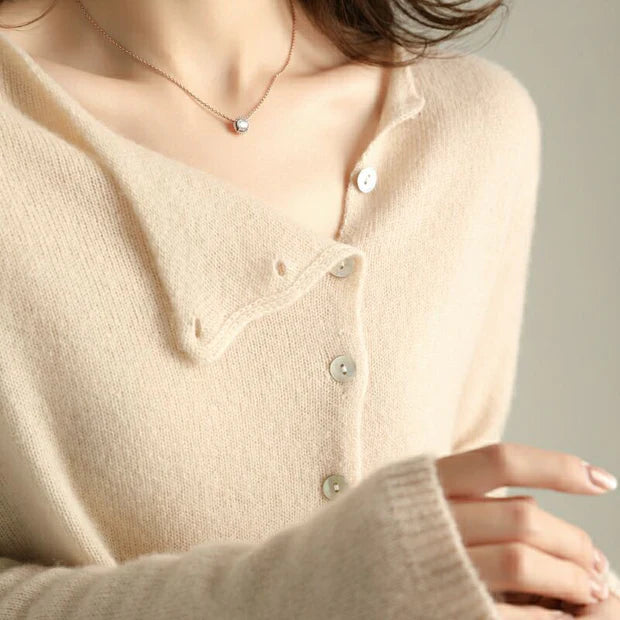 Dames Cardigan Trui met Elegante Knopen en Comfortabele Pasvorm