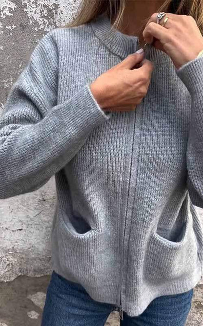 Dames Vest met Rits van Zachte Stof