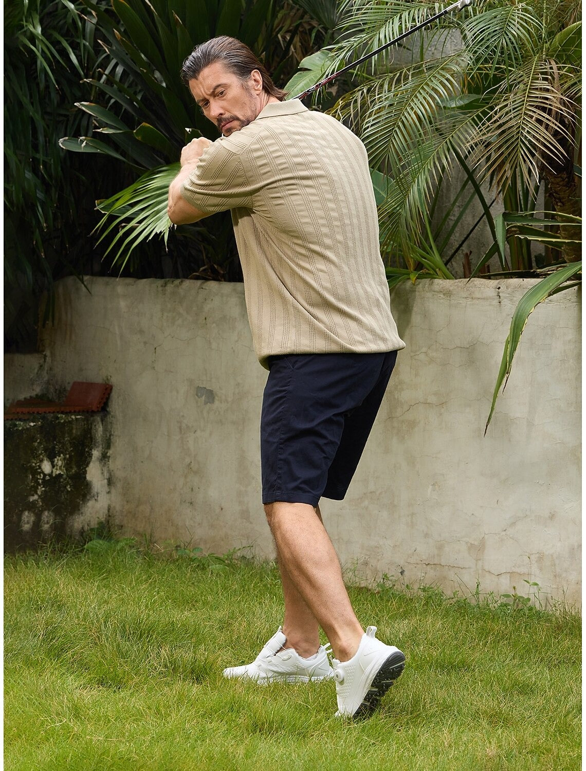 Heren Casual Poloshirt met Lijn Details