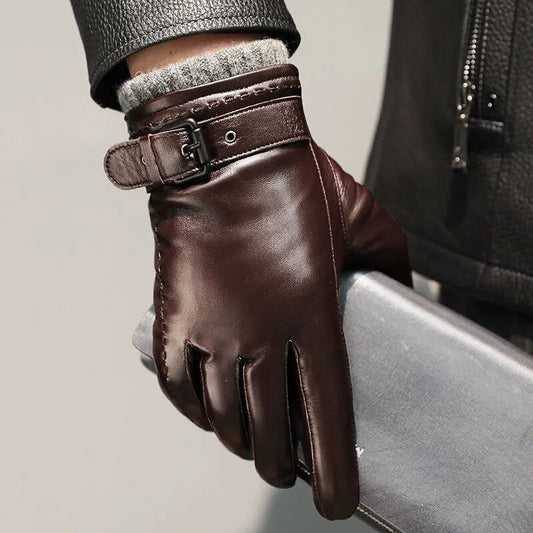 Leren Dames Handschoenen met Cashmere Voering en Warme Bescherming 0