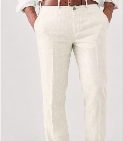 Heren Broek Slim Fit met Moderne Pasvorm Beige